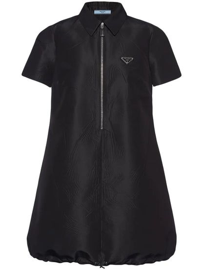 Triangle-Logo Faille Minidress