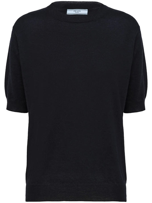 Triangle-Logo Cashmere Knitted Top
