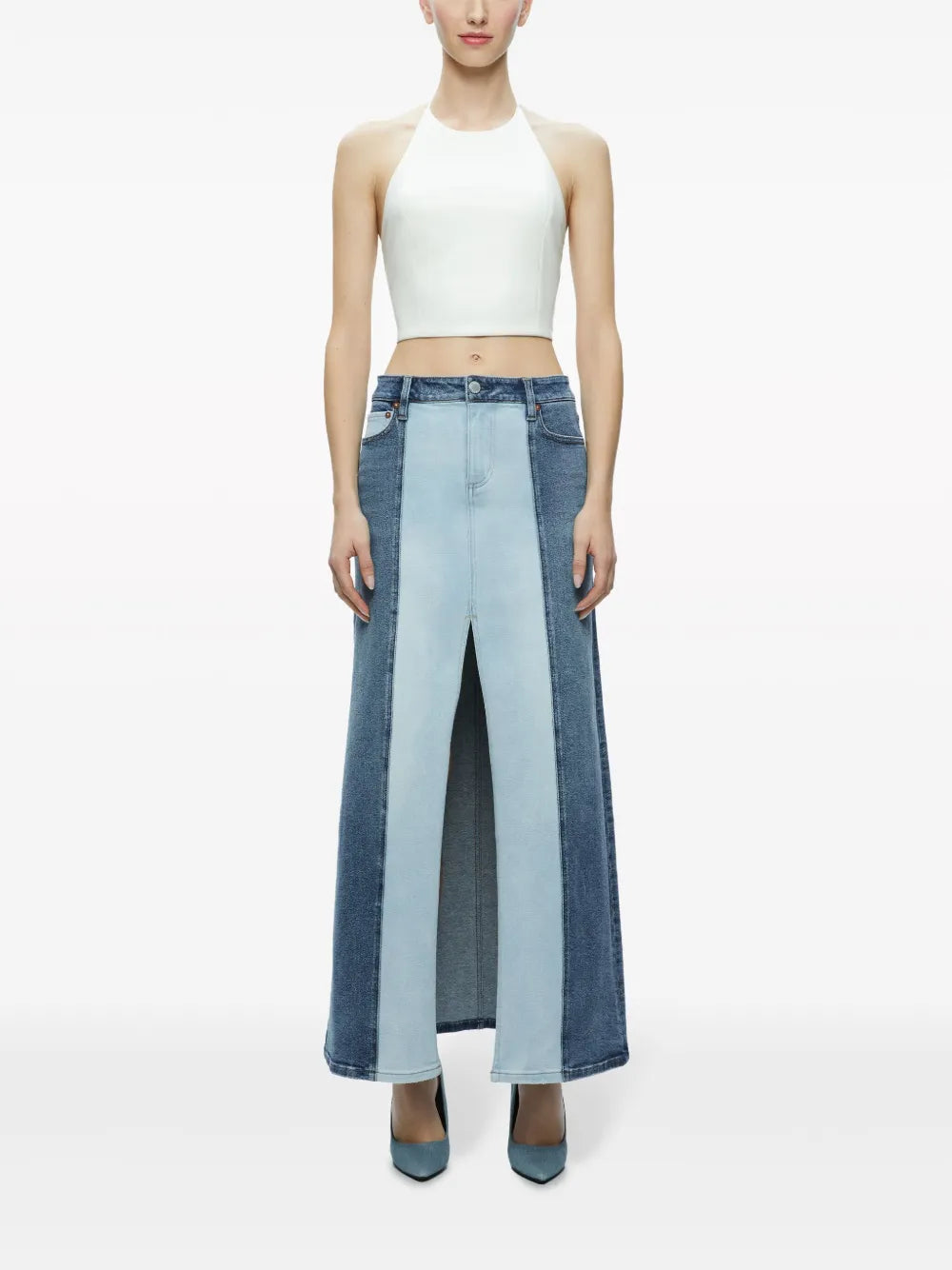 Rye Two-Tone Denim Skirt
