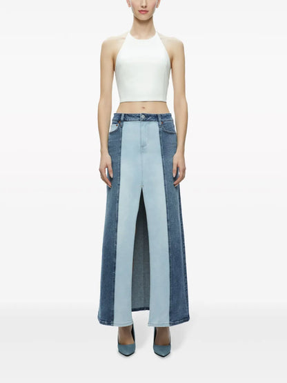 Rye Two-Tone Denim Skirt