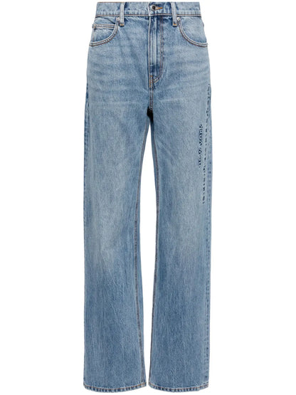 Ez - Mid Rise Relaxed Straight Logo Emboss