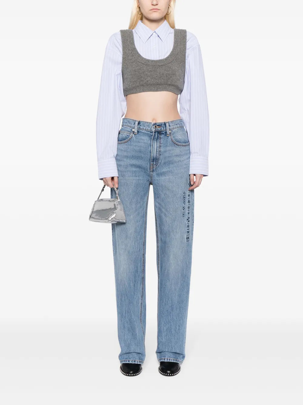 Ez - Mid Rise Relaxed Straight Logo Emboss