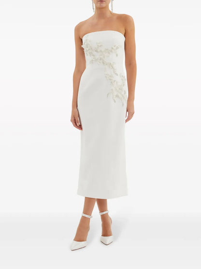 Tove Embroidered Midi Dress