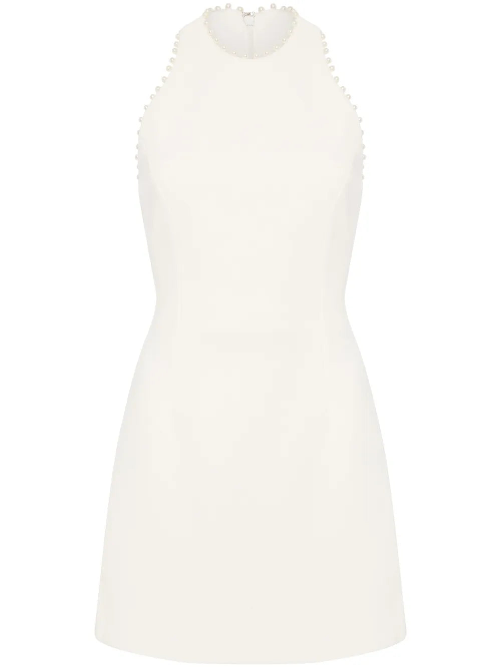 Therese Pearl-Embellished Bow Mini Dress