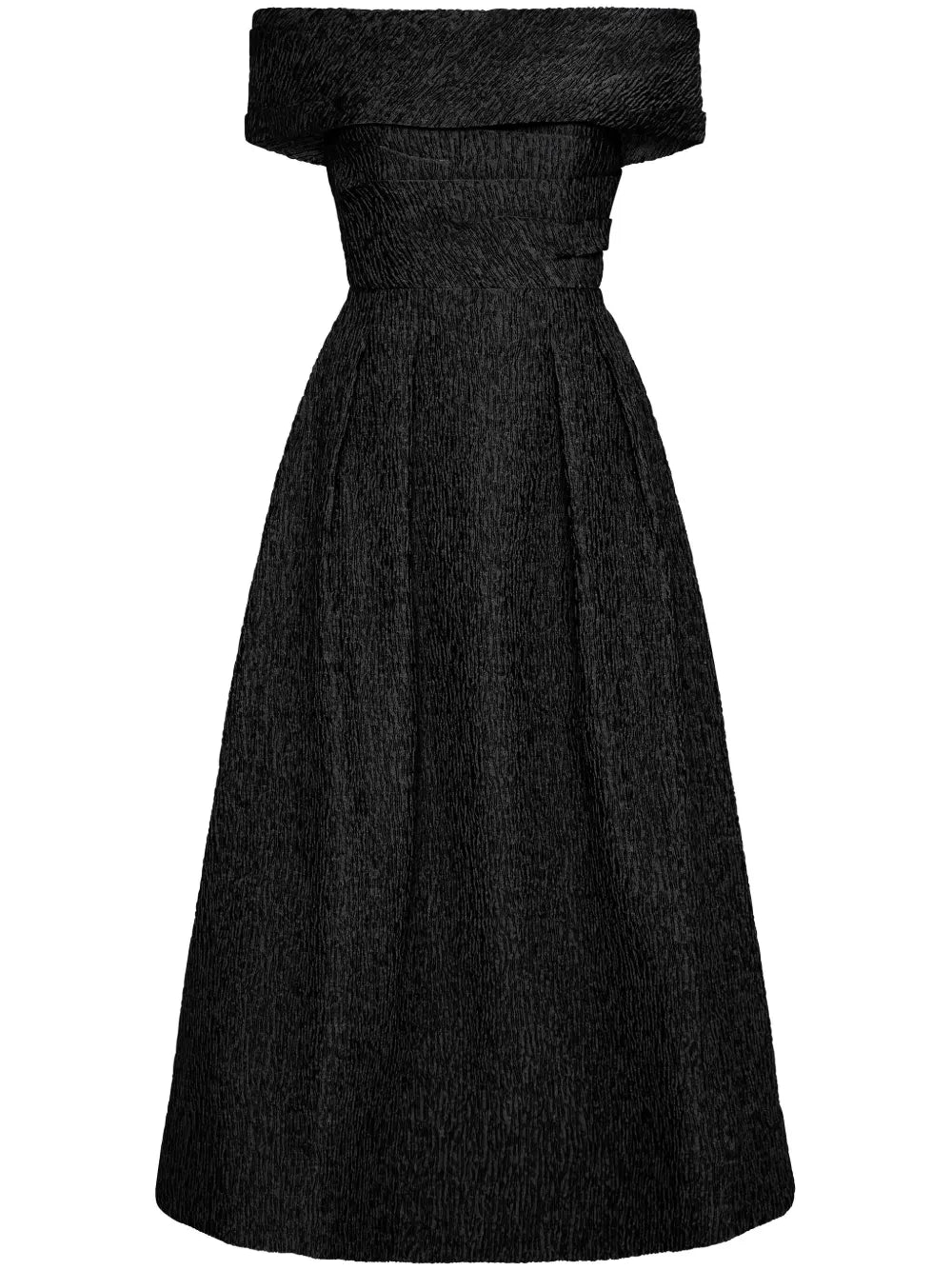Helene Textured Off-Shoulder Midi Dress
