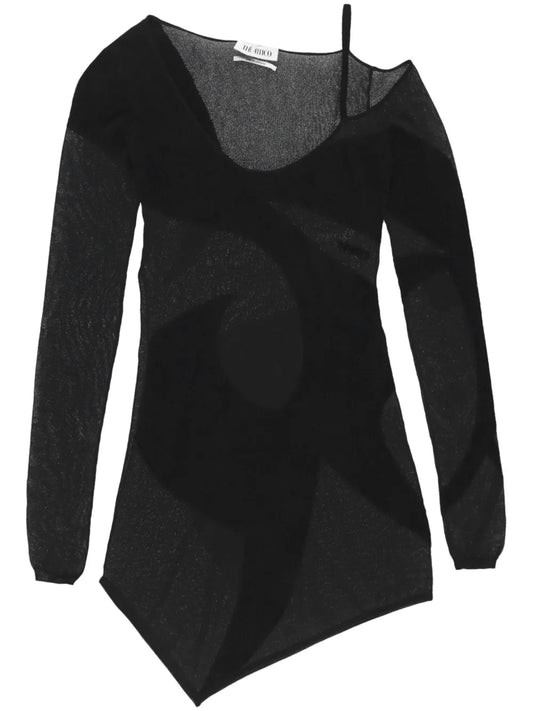 Sheer Asymmetric Minidress