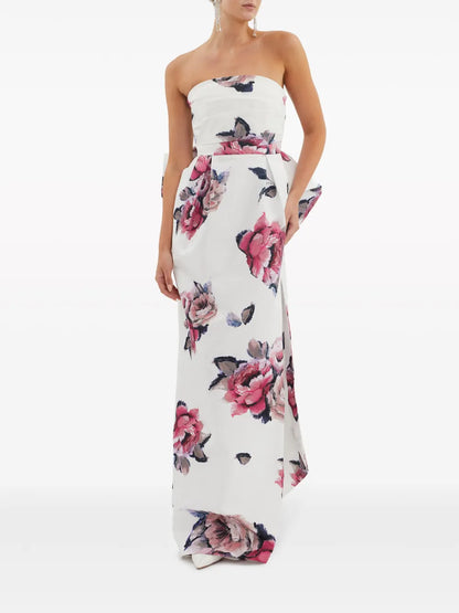 Aveline Bow Floral Gown
