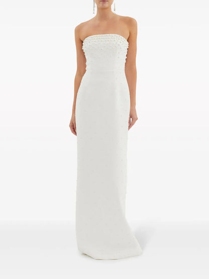 Therese Pearl-Embellished Gown