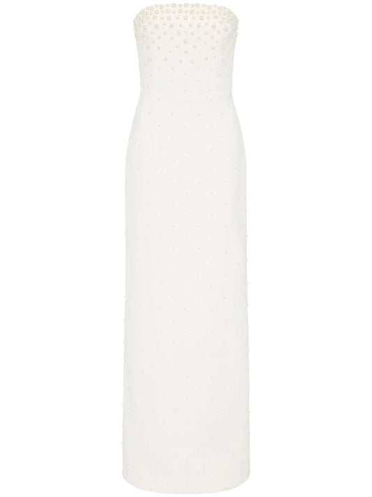 Therese Pearl-Embellished Gown