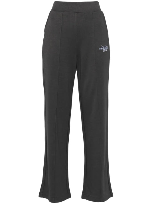 Logo-Embroidered Flared Trousers