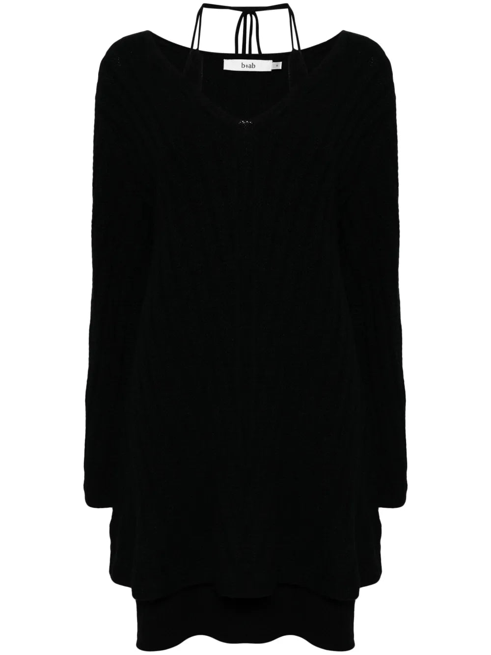 Lace-Up Knitted Minidress