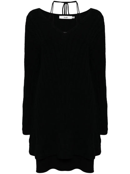 Lace-Up Knitted Minidress