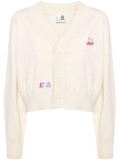 Logo-Appliqué V-Neck Cardigan
