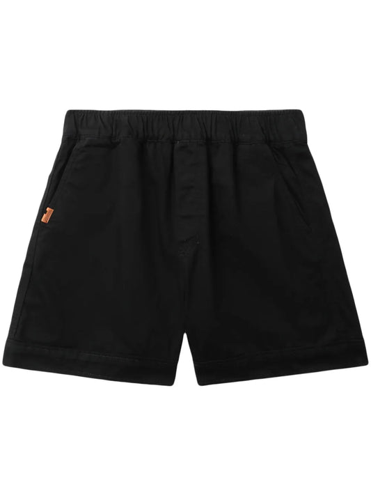 Logo-Patch Cotton Shorts