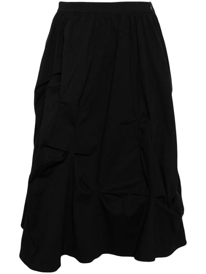 Gathered Midi Skirt
