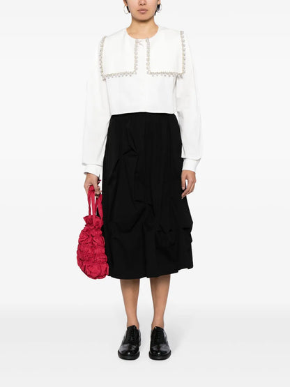 Gathered Midi Skirt
