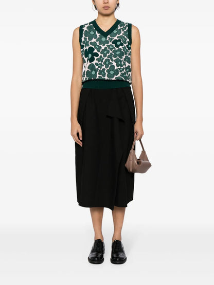 Draped Midi Skirt