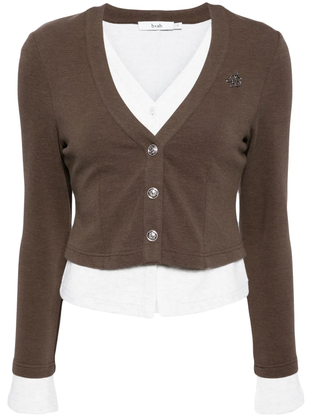 Logo-Appliqué Layered Cardigan