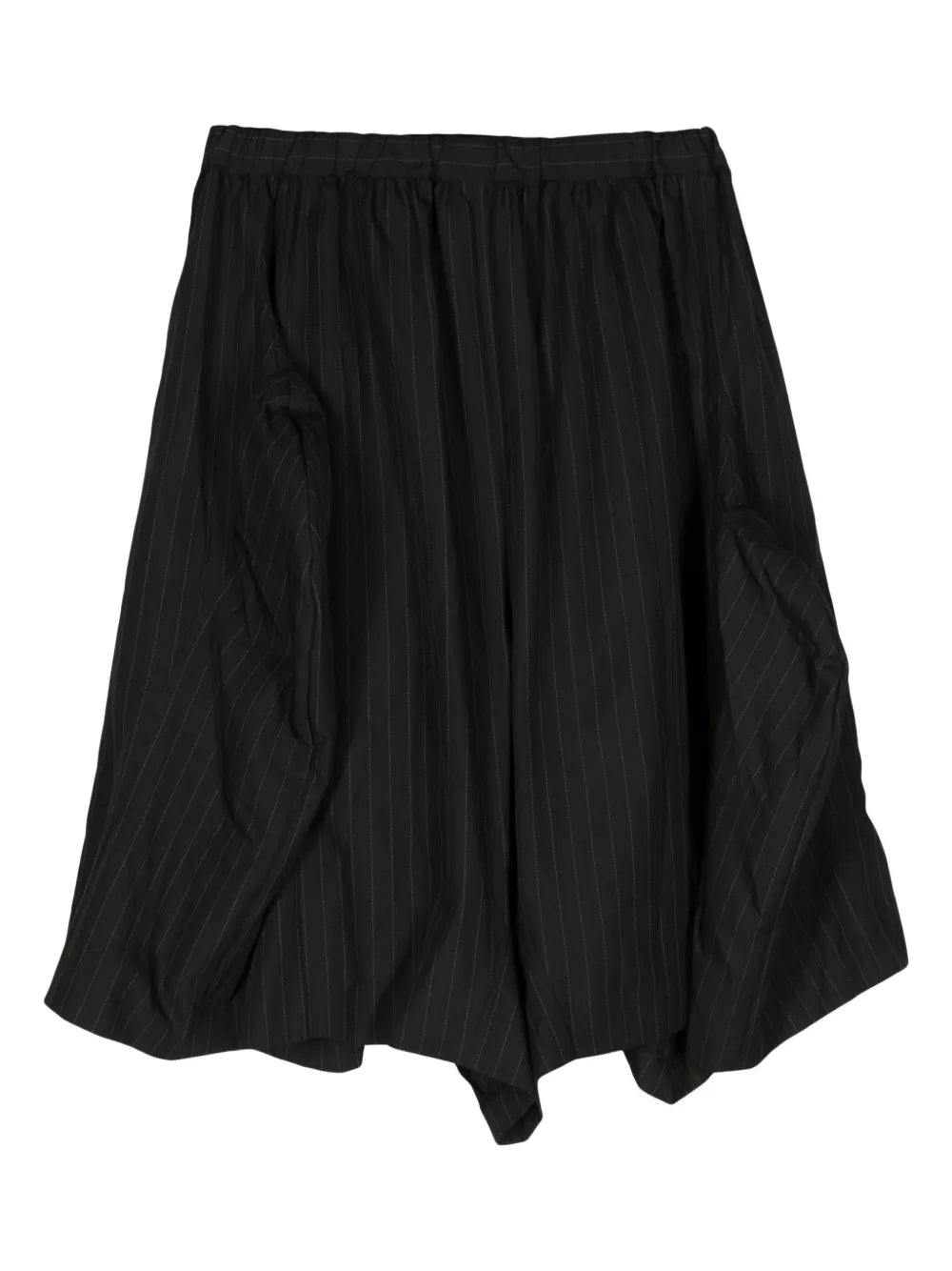 Asymmetric Pinstriped Skirt