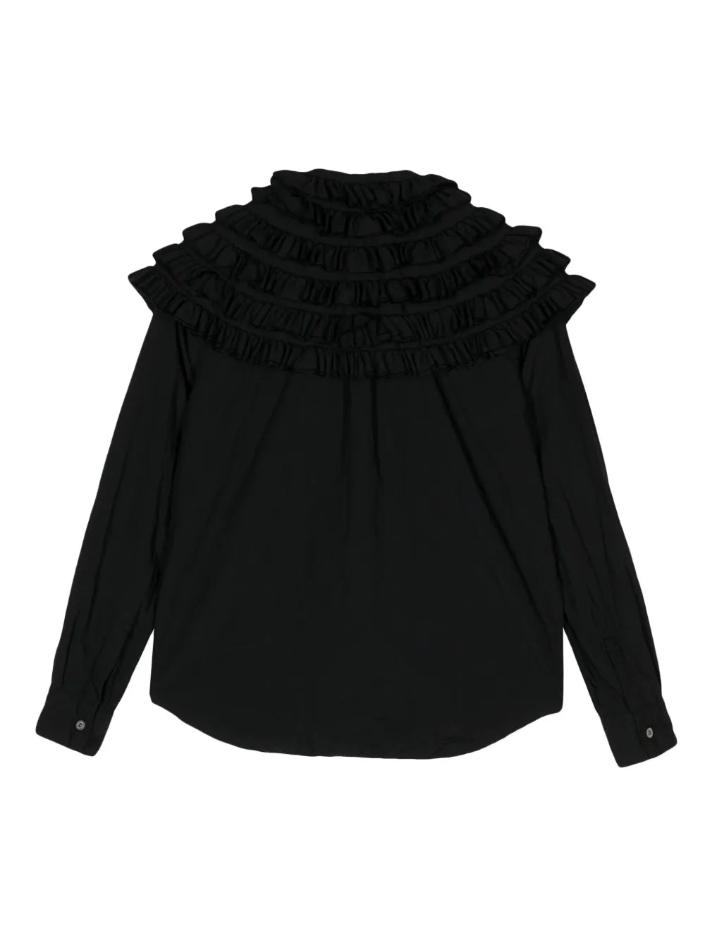 Ruffled Long-Sleeve Shirt