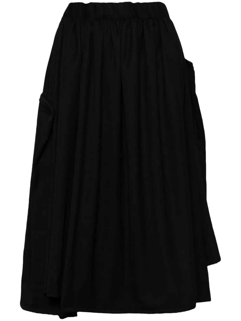 Asymmetric Design Wool Skirt