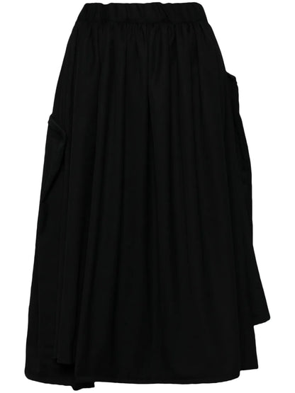 Asymmetric Design Wool Skirt