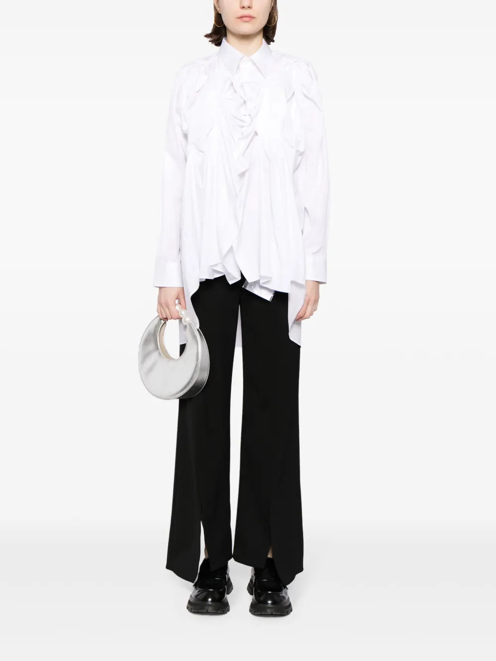 Gathered Cotton Shirt