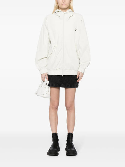 Logo-Plaque Hooded Jacket
