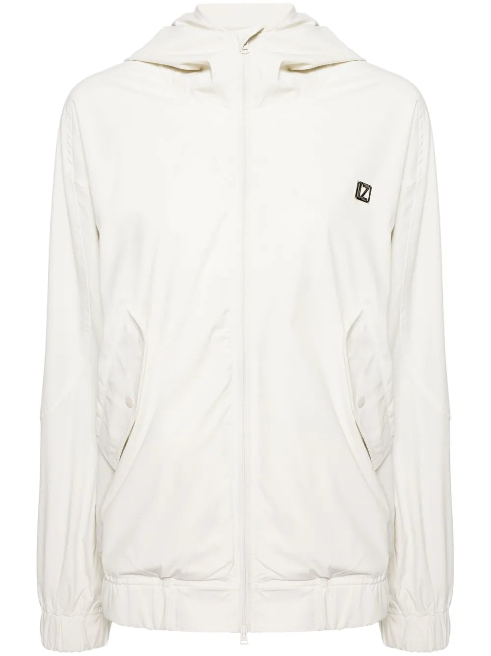 Logo-Plaque Hooded Jacket