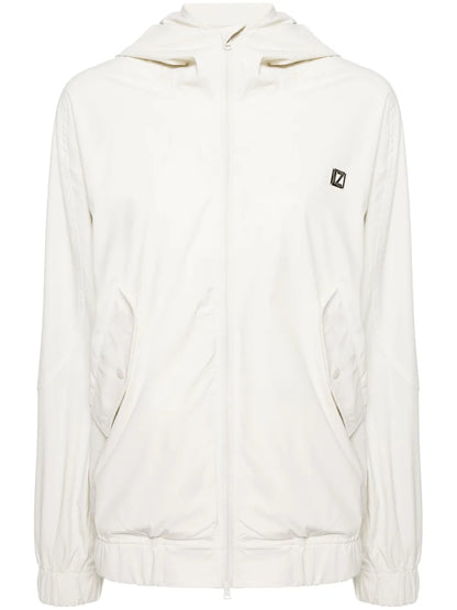 Logo-Plaque Hooded Jacket