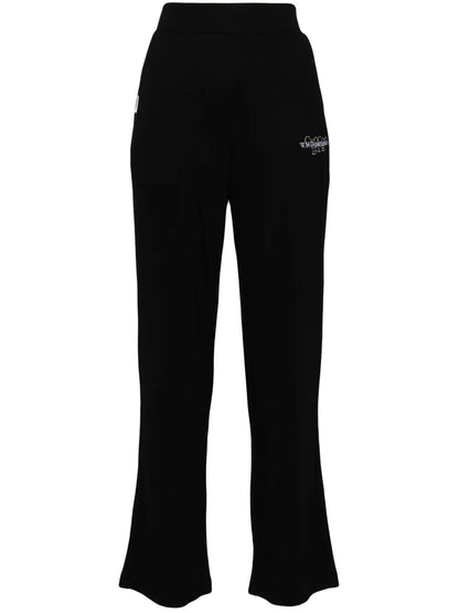 Logo-Embroidered Flared Trousers