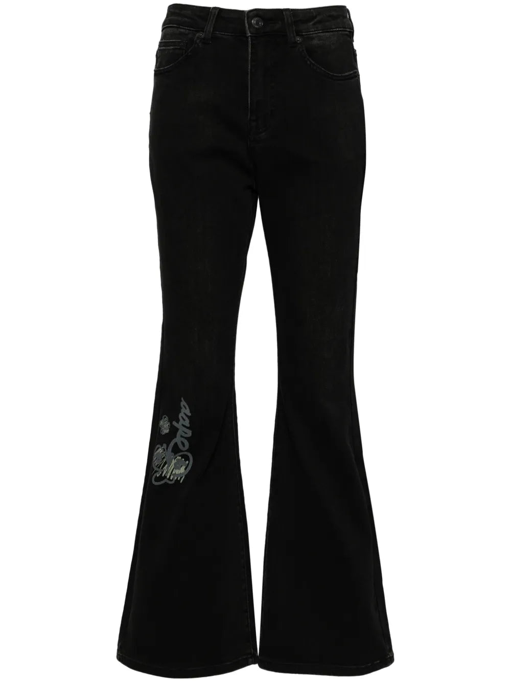 High-Waisted Flared Jeans