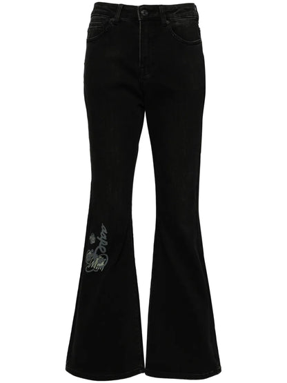 High-Waisted Flared Jeans