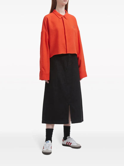 Logo-Plaque Cropped Shirt