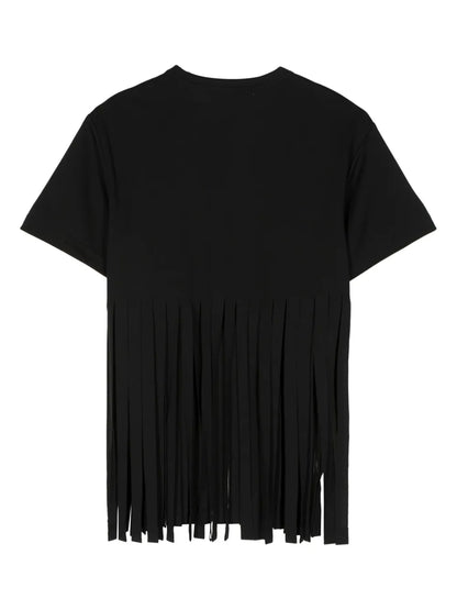 Fringe-Detail Jersey T-Shirt