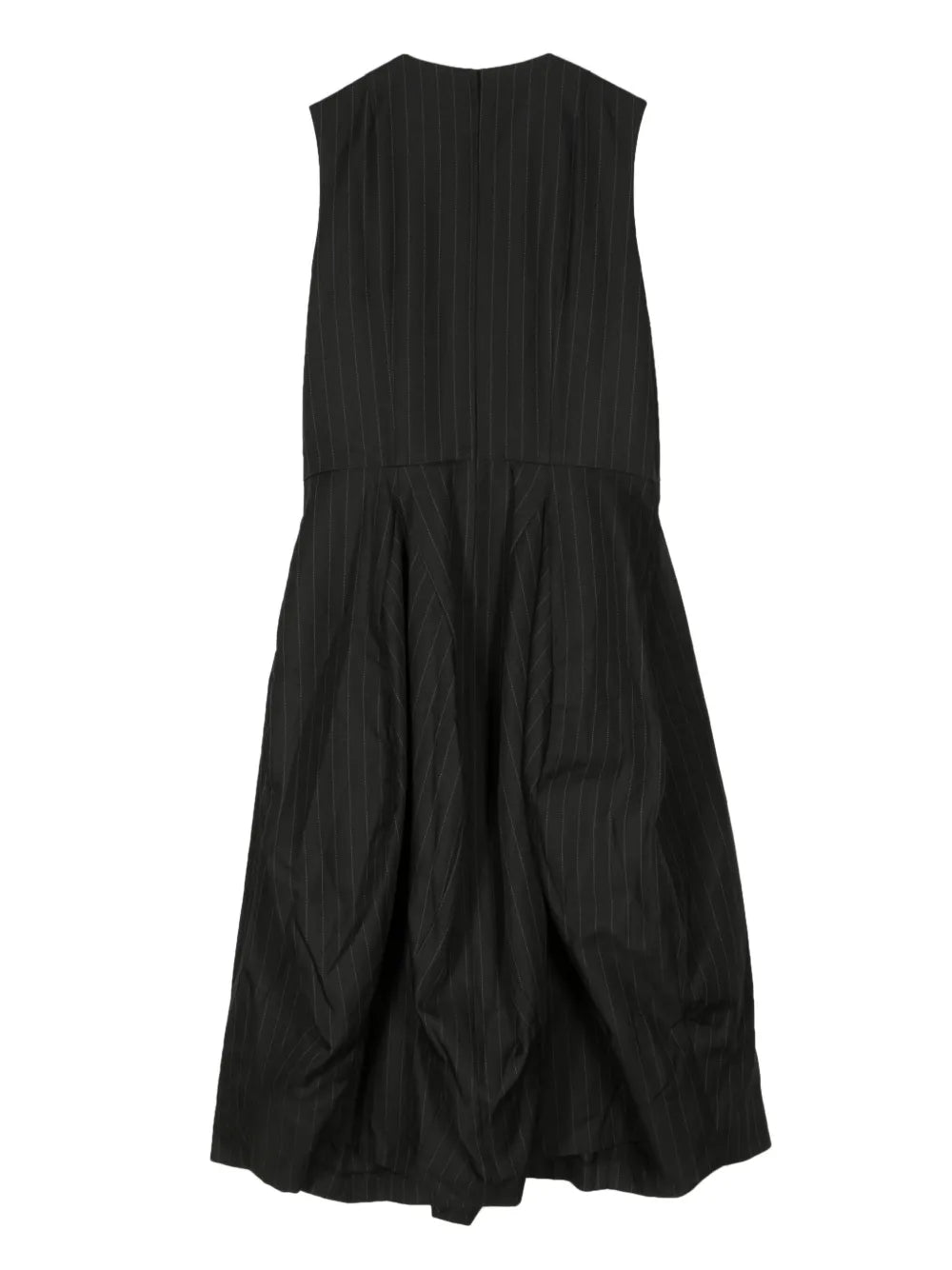 Pinstriped Puffball Dress