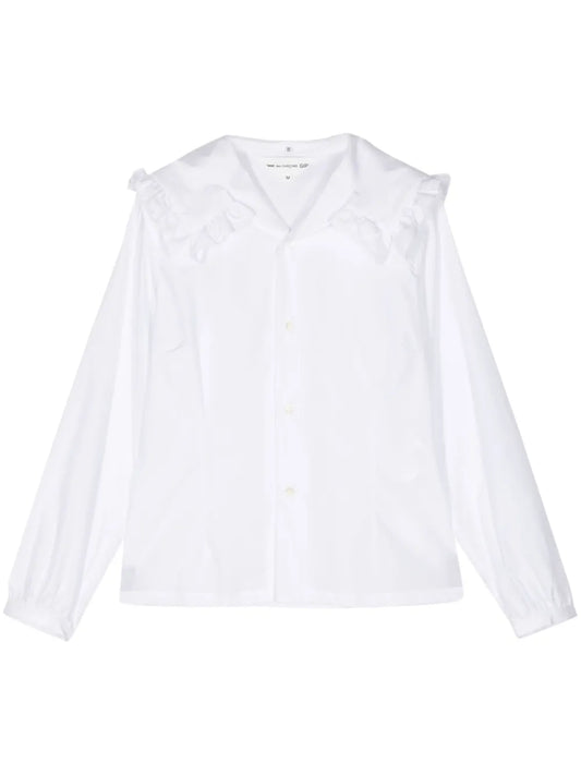 Ruffled Cotton Shirt