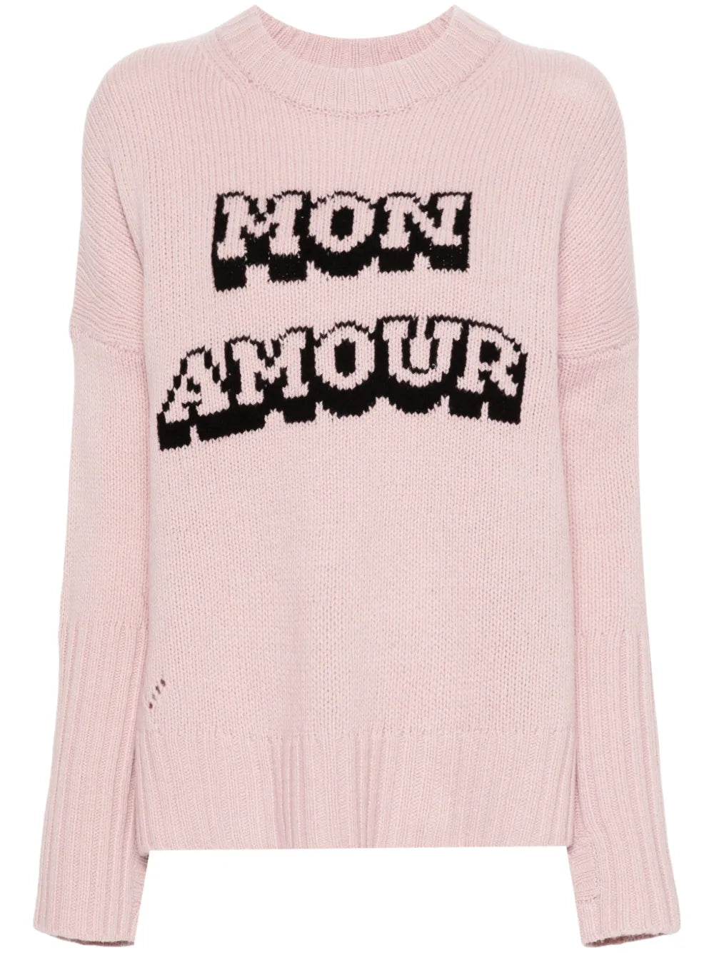 Slogan Intarsia-Knit Jumper