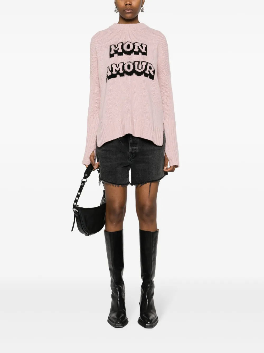 Slogan Intarsia-Knit Jumper