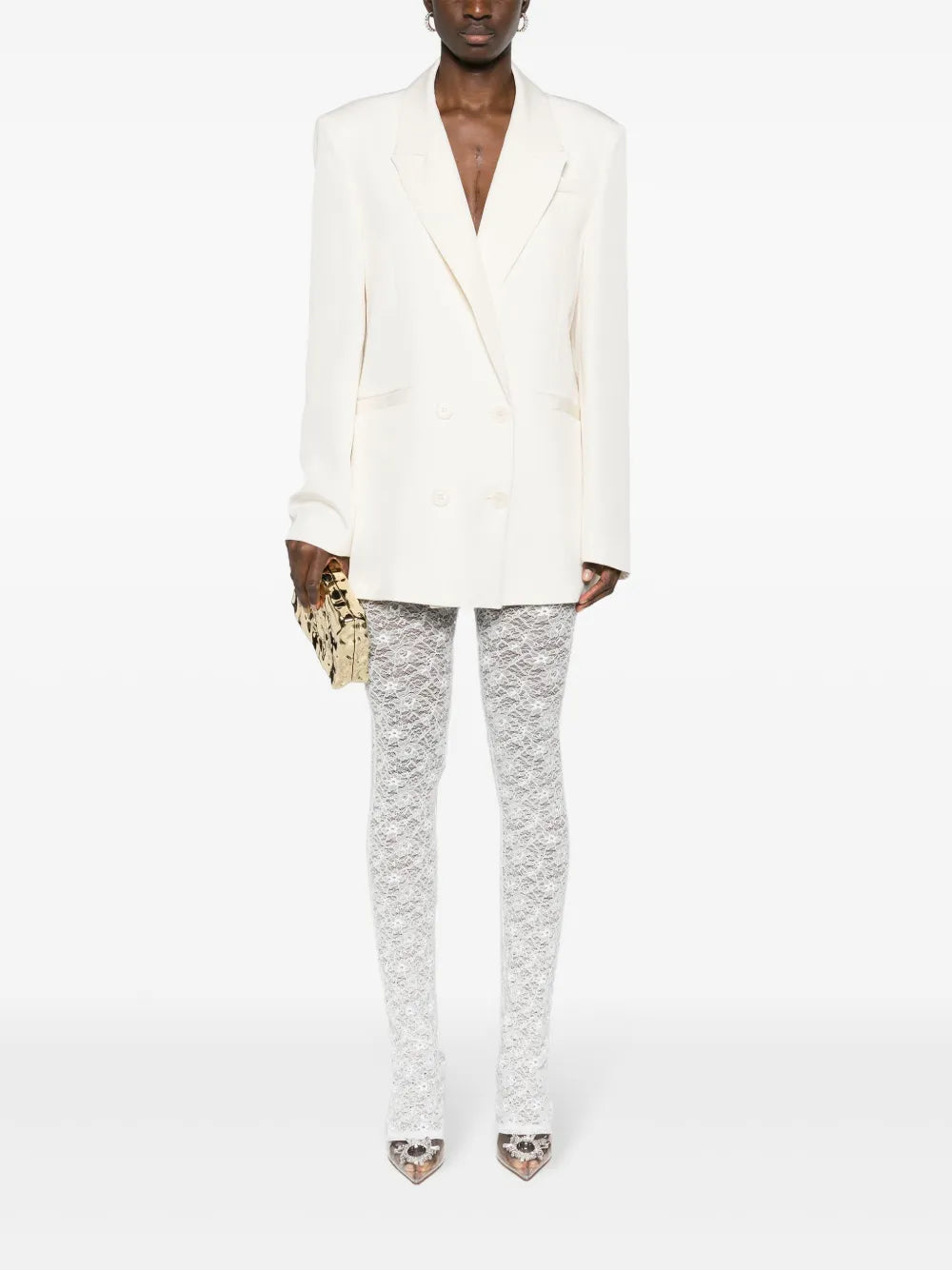 Floral-Lace Semi-Sheer Leggings
