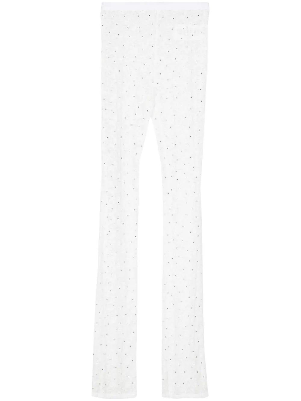 Floral-Lace Semi-Sheer Leggings