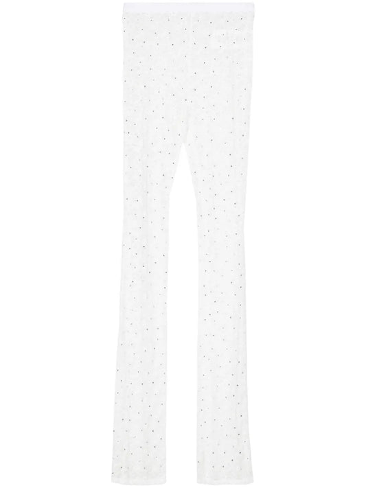 Floral-Lace Semi-Sheer Leggings