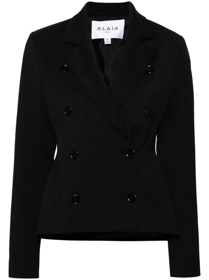 Double-Breasted Gabardine Blazer