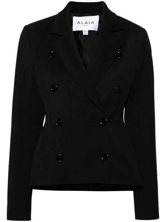 Double-Breasted Gabardine Blazer