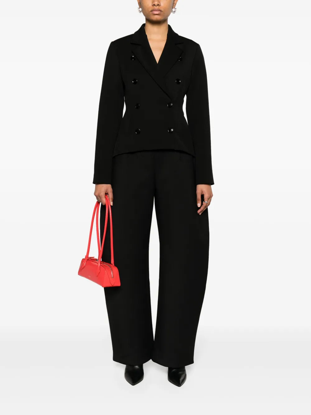 Double-Breasted Gabardine Blazer