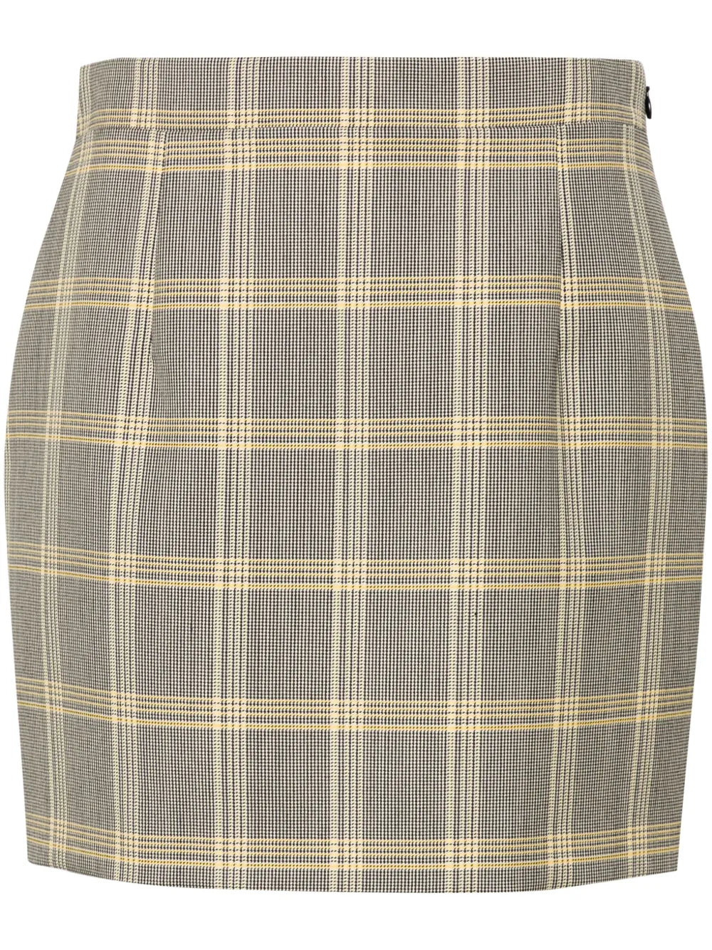 Plaid-Check Fitted Miniskirt