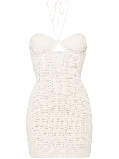 Bergen Crochet-Knit Minidress