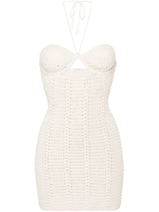 Bergen Crochet-Knit Minidress