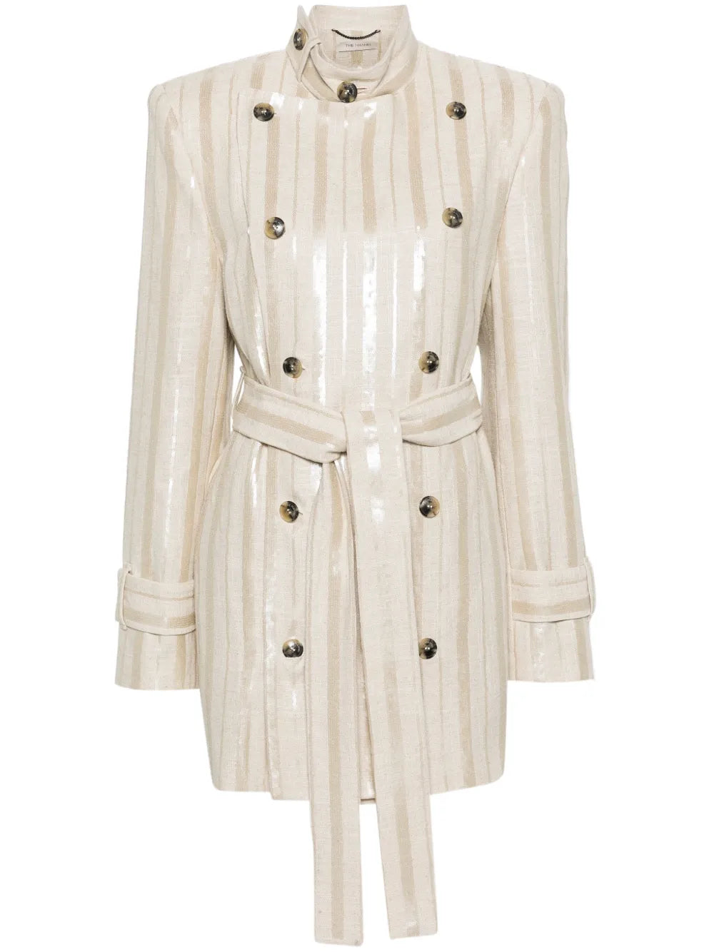 Stockholm Sequin Striped Coat