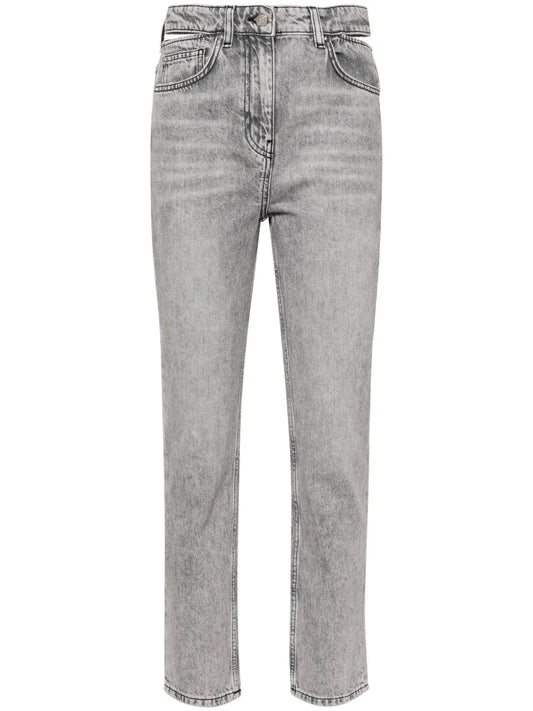 Indro Cut-Out Tapered Jeans